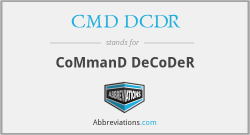 CMD DCDR - CoMmanD DeCoDeR